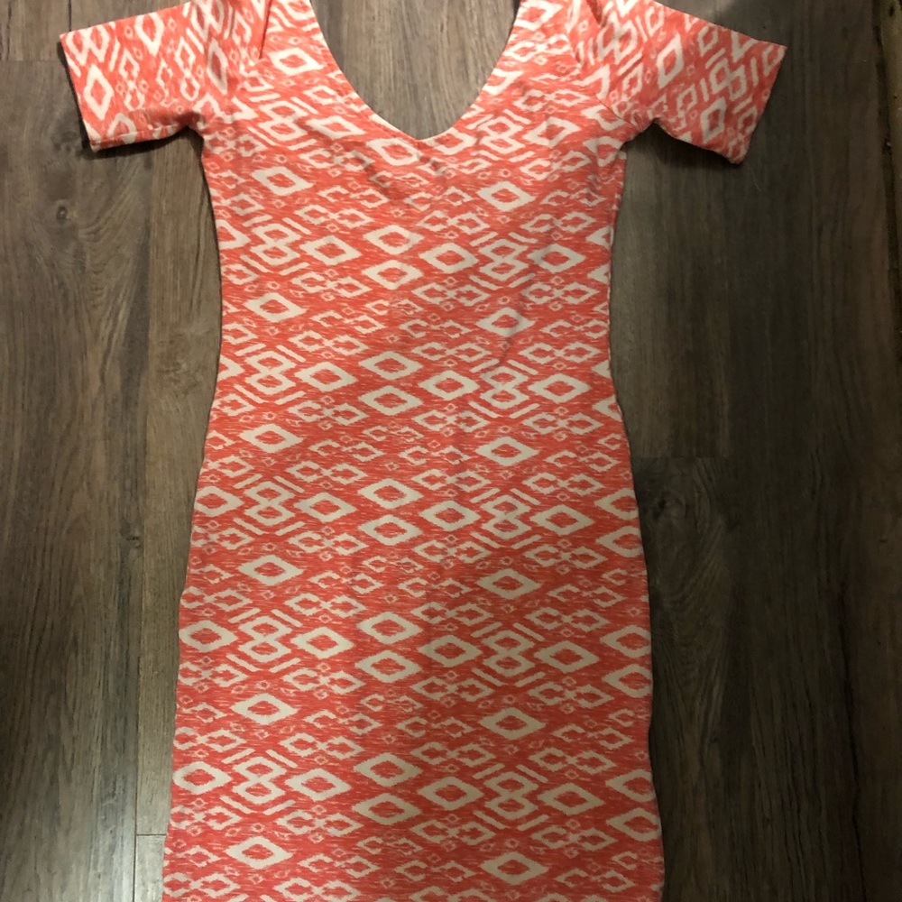 Coral mini dress